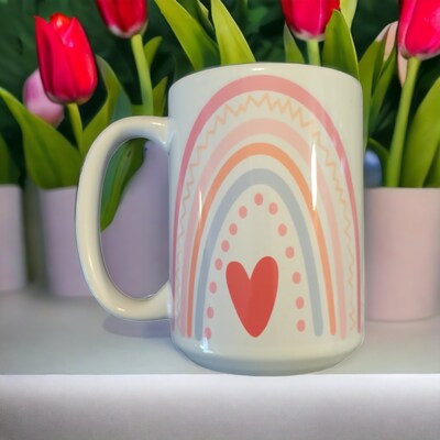 Rainbow Love 15 oz. Sublimation Ceramic Coffee Mug - image4